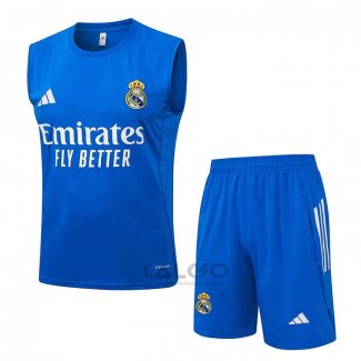 Tuta da Track Real Madrid Senza Maniche 2025-2026 Blu Bianco