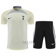 Tuta da Track Tottenham Hotspur Manica Corta 2022-2023 Beige - Pantaloncini