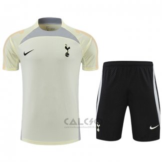 Tuta da Track Tottenham Hotspur Manica Corta 2022-2023 Beige - Pantaloncini