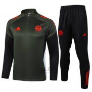 Tuta da Track di Felpa Bayern Monaco Bambino 2025-2026 Verde