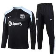 Tuta da Track di Felpa FC Barcellona 2024-2025 Nero e Grigio