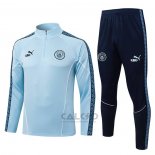 Tuta da Track di Felpa Manchester City Bambino 2025-2026 Blu