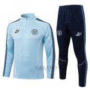 Tuta da Track di Felpa Manchester City Bambino 2025-2026 Blu