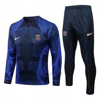 Tuta da Track di Felpa Paris Saint-Germain 2022-2023 Blu