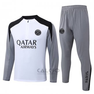 Tuta da Track di Felpa Paris Saint-Germain 2026-2027 Bianco