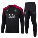 Tuta da Track di Felpa Paris Saint-Germain 2024-2025 Nero