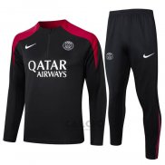 Tuta da Track di Felpa Paris Saint-Germain 2024-2025 Nero
