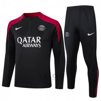 Tuta da Track di Felpa Paris Saint-Germain 2024-2025 Nero
