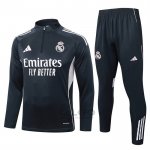 Tuta da Track di Felpa Real Madrid 2025-2026 Grigio Scuro