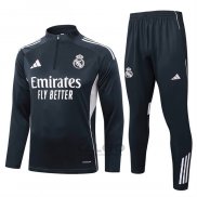 Tuta da Track di Felpa Real Madrid 2025-2026 Grigio Scuro