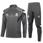 Tuta da Track di Felpa Real Madrid Bambino 2024-2025 Grigio