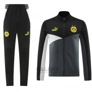 Tuta da Track di Giacca Borussia Dortmund 2024-2025 Grigio