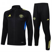 Tuta da Track di Giacca Manchester United 2025-2026 Nero Giallo