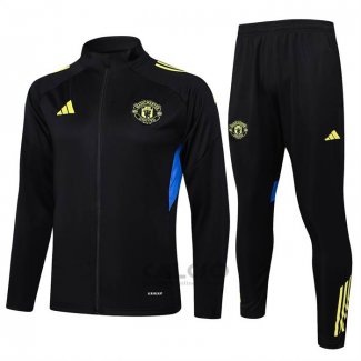 Tuta da Track di Giacca Manchester United 2025-2026 Nero Giallo