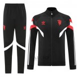 Tuta da Track di Giacca Manchester United Bambino 2024-2025 Nero