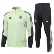 Tuta da Track di Giacca Real Madrid Bambino 2025-2026 Verde Nero