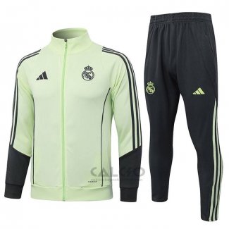 Tuta da Track di Giacca Real Madrid Bambino 2025-2026 Verde Nero