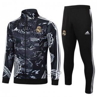 Tuta da Track di Giacca Real Madrid Dragon 2024-2025 Nero