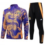 Tuta da Track di Giacca Real Madrid Dragon 2024-2025 Purpura