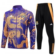 Tuta da Track di Giacca Real Madrid Dragon 2024-2025 Purpura