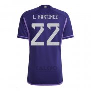 Maglia Argentina Giocatore L.martinez Away 2022