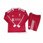Maglia Liverpool Home Manica Lunga Bambino 2025-2026