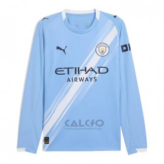 Maglia Manchester City Home Manica Lunga 2025-2026