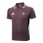 Maglia Polo Manchester United 2025-2026 Marronee