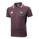 Maglia Polo Manchester United 2025-2026 Marronee
