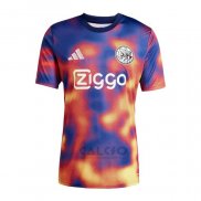 Maglia Prematch Ajax 2025-2026 Blu Arancione