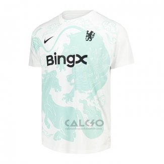 Maglia Prematch Chelsea 2025-2026 Bianco Verde