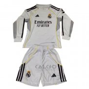 Maglia Real Madrid Home Manica Lunga Bambino 2025-2026