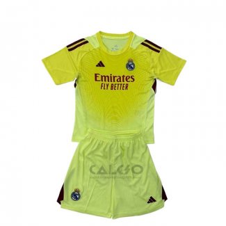 Maglia Real Madrid Portiere Bambino 2025-2026 Giallo