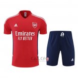 Tuta da Track Arsenal Manica Corta 2022-2023 Rosso - Pantaloncini