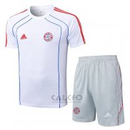 Tuta da Track Bayern Monaco Manica Corta 2025-2026 Bianco - Pantaloncini