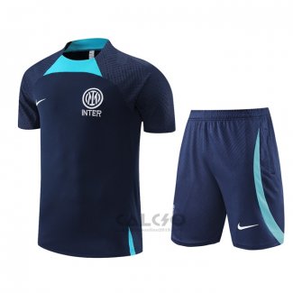 Tuta da Track Inter Manica Corta 2022-2023 Blu - Pantaloncini