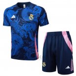 Tuta da Track Real Madrid Dragon Manica Corta 2024-2025 Blu - Pantaloncini