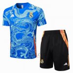 Tuta da Track Real Madrid Dragon Manica Corta 2024-2025 Blu - Pantaloncini