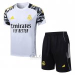 Tuta da Track Real Madrid Manica Corta 2025-2026 Bianco - Pantaloncini