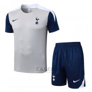 Tuta da Track Tottenham Hotspur Manica Corta 2025-2026 Grigio - Pantaloncini