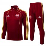 Tuta da Track di Felpa Arsenal 2025-2026 Rosso Giallo