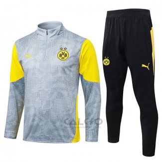 Tuta da Track di Felpa Borussia Dortmund 2025-2026 Grigio