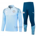 Tuta da Track di Felpa Manchester City 2023-2024 Blu