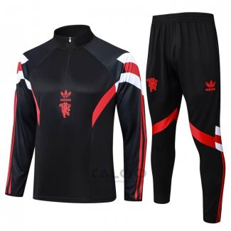 Tuta da Track di Felpa Manchester United 2024-2025 Nero