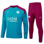 Tuta da Track di Felpa Paris Saint-Germain 2024-2025 Verde