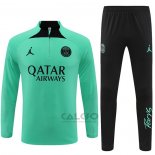 Tuta da Track di Felpa Paris Saint-Germain Jordan 2022-2023 Verde