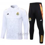 Tuta da Track di Felpa Real Madrid 2024-2025 Bianco