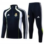 Tuta da Track di Felpa Real Madrid 2025-2026 Nero Bianco