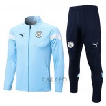 Tuta da Track di Giacca Manchester City 2022-2023 Blu Claro