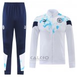 Tuta da Track di Giacca Manchester City 2022-2023 Bianco